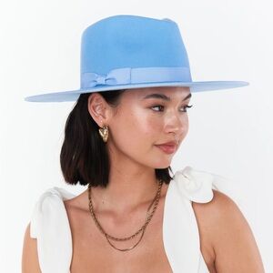 Lack Of Color Sky Blue Fedora Hat